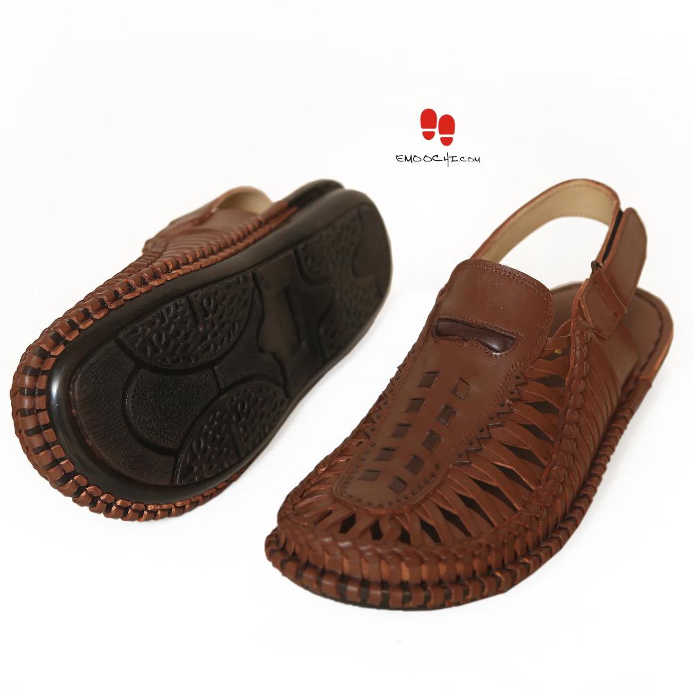 Stylish Kolhapuri Sandal for Man Back Strap Brown Color Article-8004