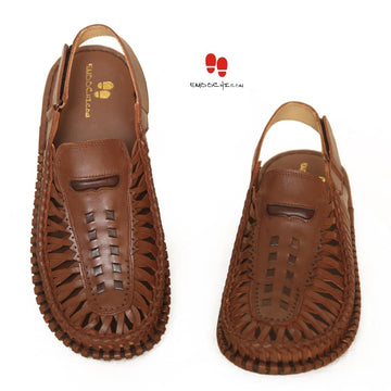 Stylish Kolhapuri Sandal for Man Back Strap Brown Color Article-8004