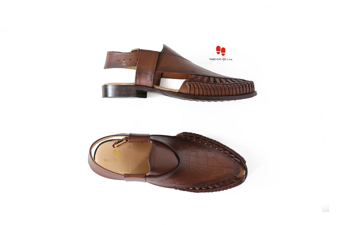JHANGVI Kolhapuri Sandal for Men Brown Color Article-8023
