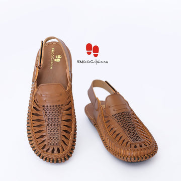 Stylish Kolhapuri Sandal for Man Back Strap Tan Color Article-7124