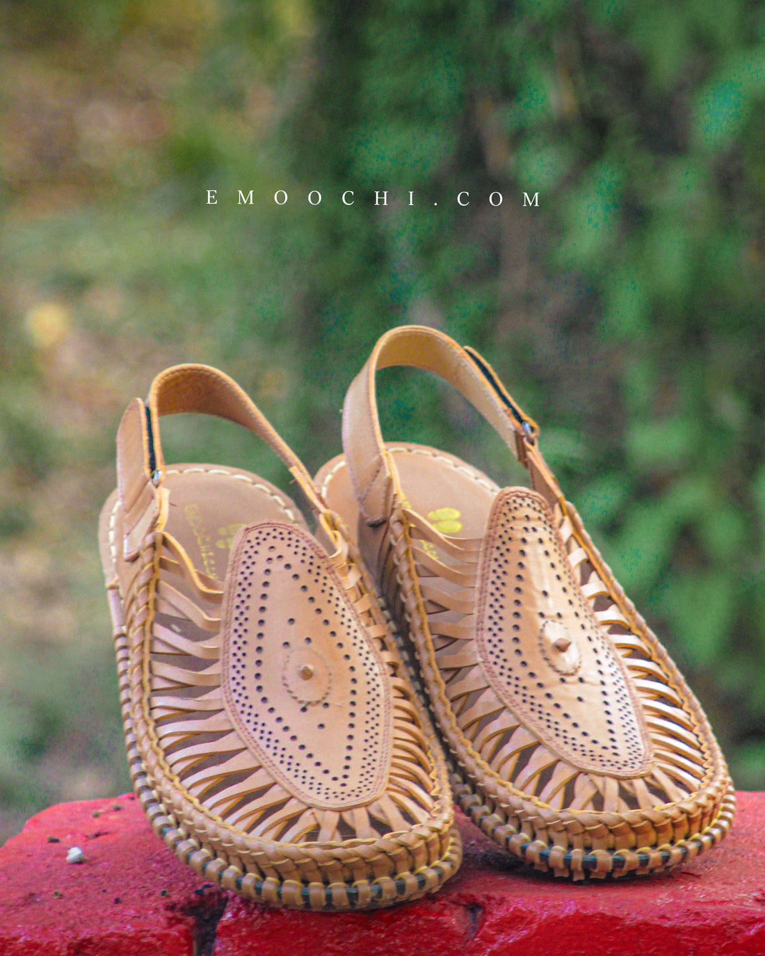 Stylish Kolhapuri Sandal for Men - Back Strap - Tan and Black Color Article-7123