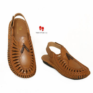 Stylish Kolhapuri Sandal for Man Back Strap Tan Color Article-8000