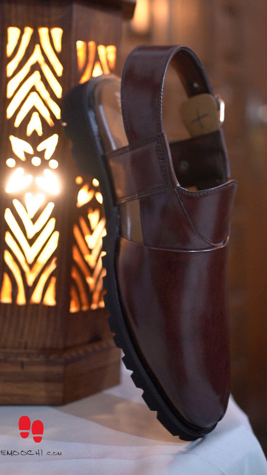 Dark Brown Handmade Peshawri Chappal