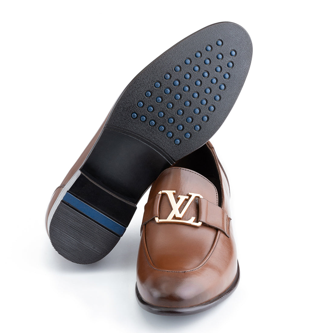 Premium Formal LV Buckle Shoes for Men Black and Brown Article - 7599