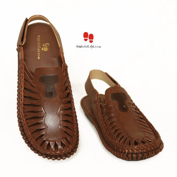 Stylish Kolhapuri Sandal for Man Back Strap Brown Color Article-8002