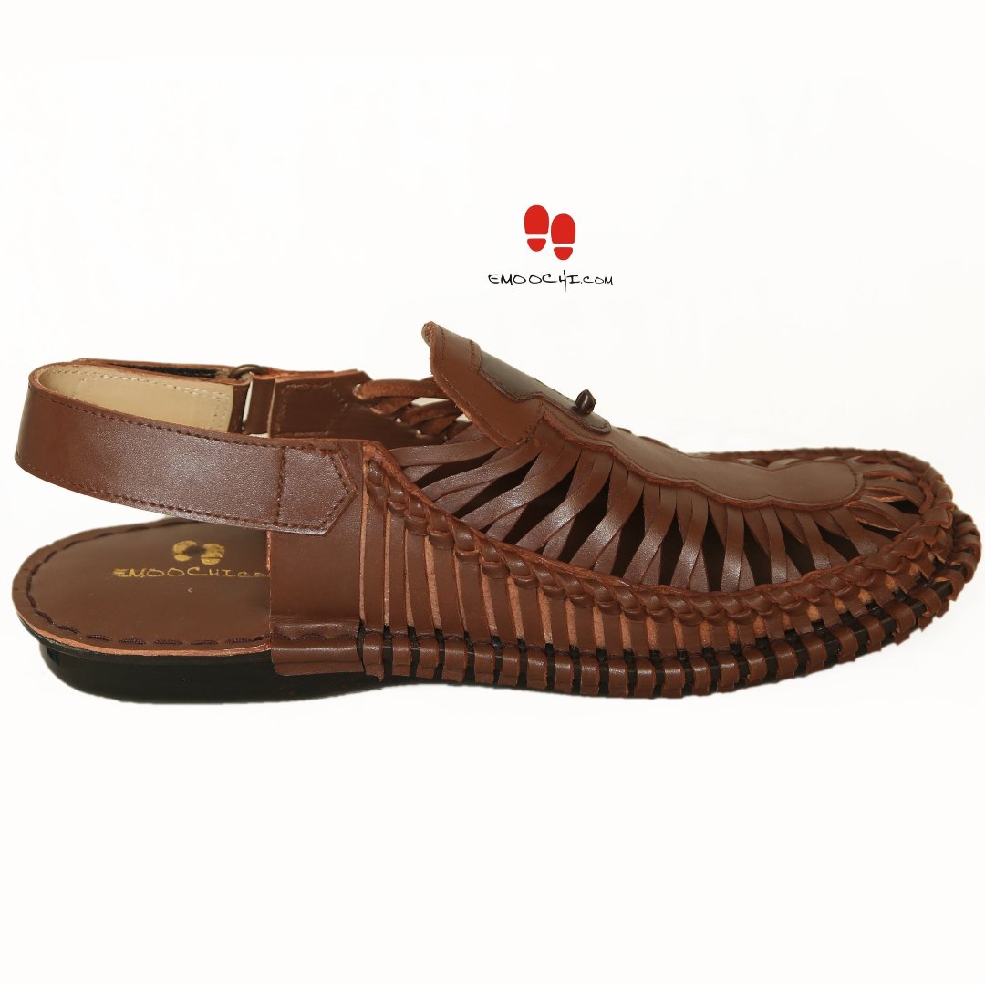 Stylish Kolhapuri Sandal for Man Back Strap Brown Color Article-8002